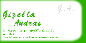 gizella andras business card